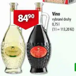 CBA Víno, 0,75 l nabídka