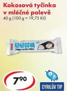 CBA Kokosová tyčinka v mléčné polevě, 40 g nabídka