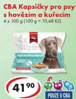 CBA CBA Kapsičky pro psy s hovězím a kuřecím, 4x 100 g nabídka