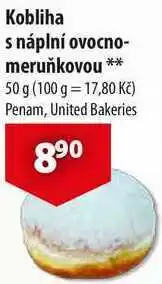 CBA Kobliha s náplní ovocno- meruňkovou, 50 g nabídka