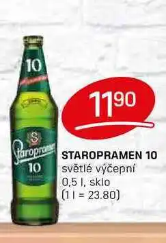 Flop STAROPRAMEN 10 světlé výčepní 0,5l nabídka