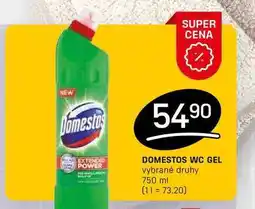 Flop DOMESTOS WC GEL vybrané druhy 750 ml nabídka