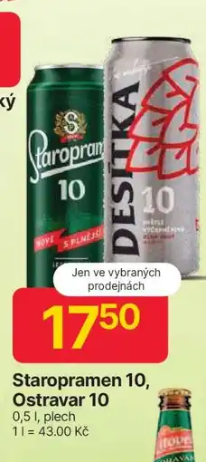 Hruška Staropramen 10, Ostravar 10 nabídka