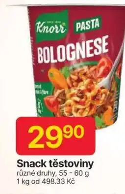 Hruška Snack těstoviny nabídka