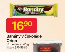 Hruška BANÁNY V ČOKOLÁDĚ ORION nabídka