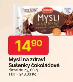Hruška Mysli na zdraví Sušenky čokoládové nabídka