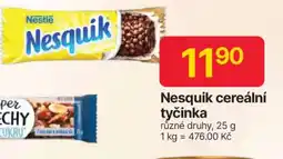 Hruška Nesquik cereální tyčinka nabídka