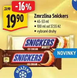 Albert Zmrzlina Snickers nabídka