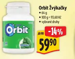 Albert Orbit Žvýkačky nabídka