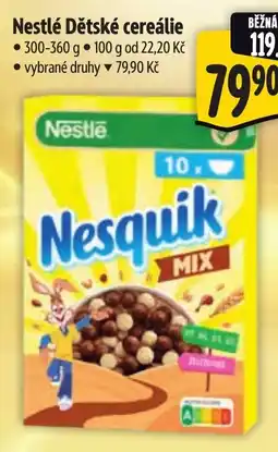 Albert Nestlé Dětské cereálie nabídka