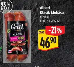 Albert Albert Klasik klobása nabídka