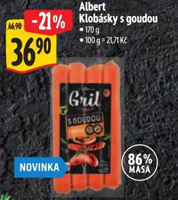Albert Albert Klobásky s goudou nabídka