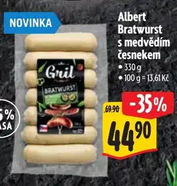 Albert Albert Bratwurst s medvědím česnekem nabídka