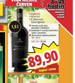 Norma Ungheni cabernet sauvignon nabídka
