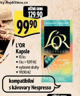 Albert L'or kávové kapsle nabídka