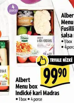 Albert Menu box indické kari madras nabídka