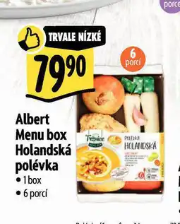 Albert Menu box holandská polévka nabídka