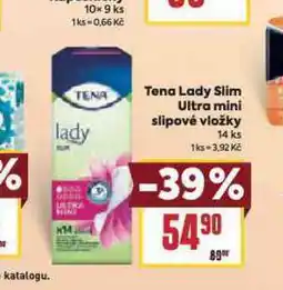 Billa Tena lady slim ultra mini slipové vložky nabídka