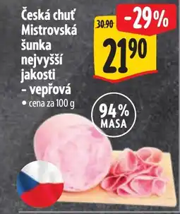 Albert Česká chuť Mistrovská šunka nejvyšší jakosti - vepřová nabídka