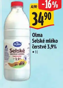 Albert OLMA Selské mléko čerstvé 3,9% nabídka