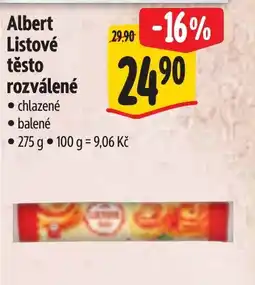 Albert Albert Listové těsto rozválené nabídka