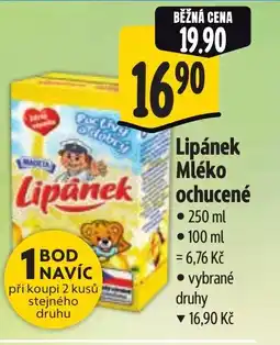 Albert Lipánek Mléko ochucené nabídka