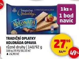 Penny Market TRADIČNÍ OPLATKY KOLONÁDA OPAVIA různé druhy, 140/92 g nabídka