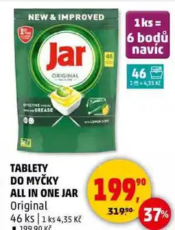 Penny Market TABLETY DO MYČKY ALL IN ONE JAR Original, 46 ks nabídka