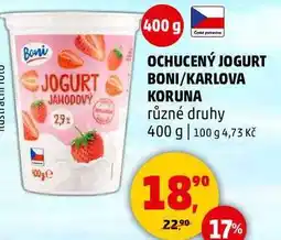 Penny Market OCHUCENÝ JOGURT BONI/KARLOVA KORUNA různé druhy, 400 g nabídka
