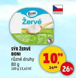 Penny Market SÝR ŽERVÉ BONI různé druhy, 80 g nabídka