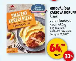 Penny Market HOTOVÁ JÍDLA KARLOVA KORUNA Řízek s bramborovou kaší, 450 g nabídka