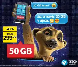 Tesco 50 GB TESCO mobile nabídka