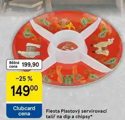 Tesco Fiesta Plastový servírovací talíř na dip a chipsy nabídka