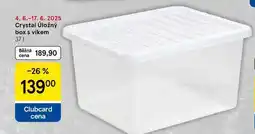 Tesco Crystal Úložný box s víkem, 37 l nabídka