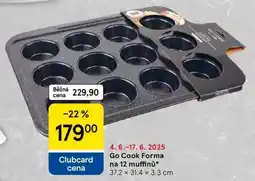Tesco Go Cook Forma na 12 muffinů, 37.2 x 31.4 x 3.3 cm nabídka