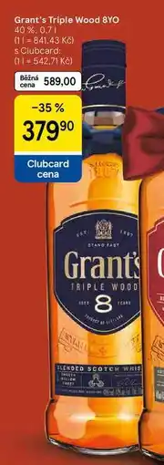Tesco Grant's Triple Wood 8YO 40%, 0.7 l nabídka