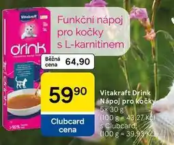Tesco Vitakraft Drink Nápoj pro kočky, 5x 30 g nabídka