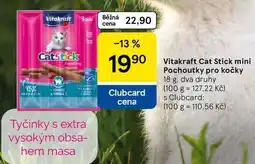 Tesco Vitakraft Cat Stick mini Pochoutky pro kočky, 18 g nabídka