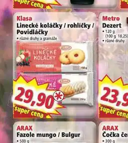 Norma Klasa linecké rohlíčky / koláčky nabídka