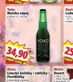 Norma Yoko matcha nápoj nabídka
