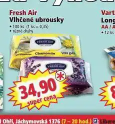 Norma Fresh air vlhčené ubrousky nabídka