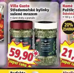 Norma Villa gusto středomořské bylinky sušené mrazem nabídka