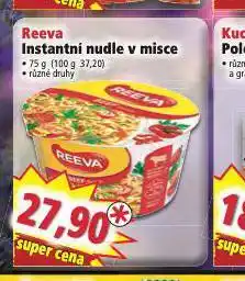 Norma Reeva instantní nudle v misce nabídka