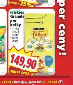 Norma Friskies granule pro kočky nabídka