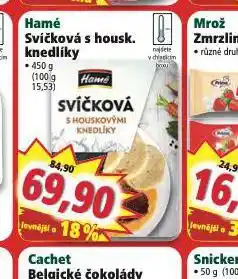 Norma Hamé svíčková s houskovými knedlíky nabídka