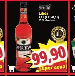Norma Aperitivo likér nabídka