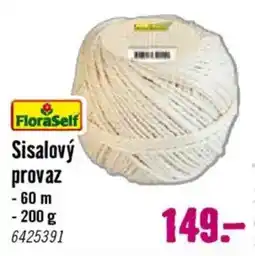 Hornbach FLORASELF Sisalový provaz nabídka
