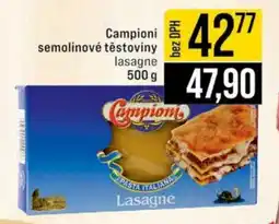Jip CAMPIONI Semolinové těstoviny nabídka