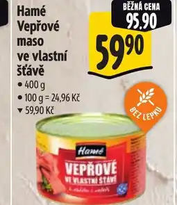 Albert HAMÉ Vepřové maso ve vlastní šťávě nabídka
