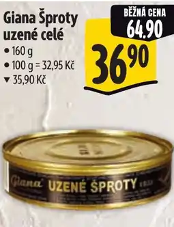 Albert GIANA Šproty uzené celé nabídka